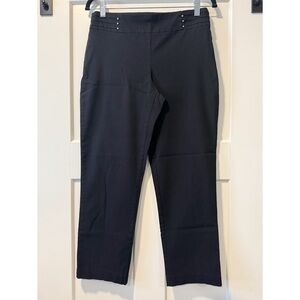 JM Collection Pull-On Black Stretch Trousers Ladies Size Petite Medium